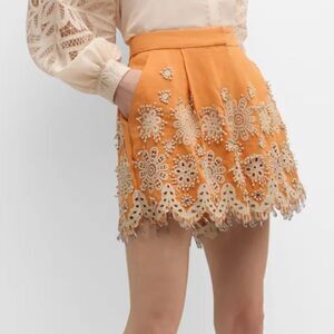 Kobi Halperin Orange Skorts with Elegant Design